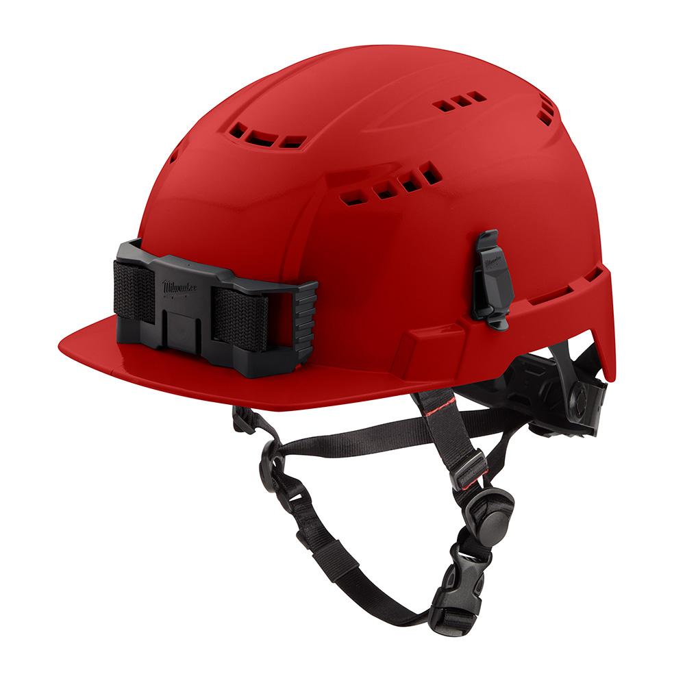 Milwaukee Type 2 Front Brim Vented Safety Helmet With Bolt Accessory Clips 