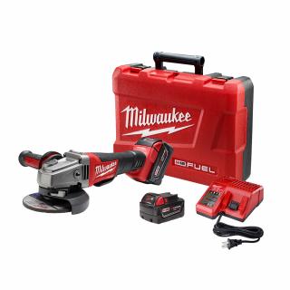 Milwaukee M18 FUEL 4-1/2 to 5 Inch Grinder, Paddle Switch No-Lock Two Battery Kit