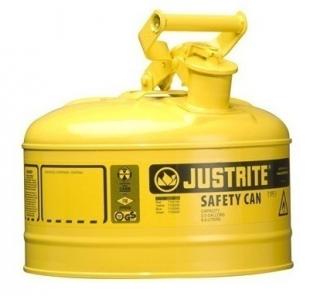 Justrite Type 1 Galvanized Steel Safety Can - 2.5 Gallon