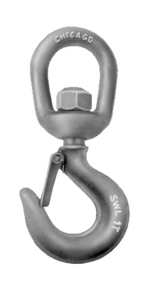 Crosby SHUR-LOC S-1326 Swivel Hooks 5/8'',16mm, 18,100 lb Working Load
