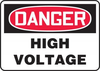 Accuform 'Danger High Voltage' Sign