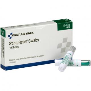 First Aid Only Box of 10 Sting Relief Swabs