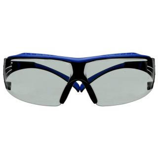 3M SecureFit 400 Series SF407XSGAF Safety Glasses with Blue/Gray Temples & Indoor/Outdoor Gray Scotchgard Anti-Fog/Anti-Scratch Lens