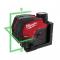 Milwaukee M12 Green Cross Line and Plumb Points Laser with Optional Kit