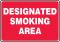 Accuform Designated Smoking Area Sign