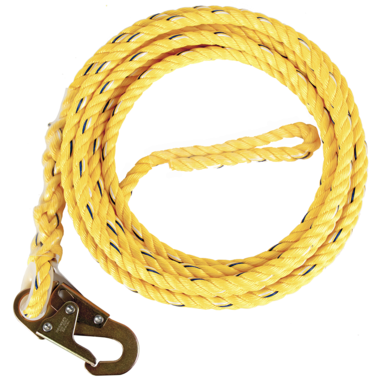 Guardian 5/8 Inch Standard Poly Steel Rope with Snap Hook End from Columbia Safety