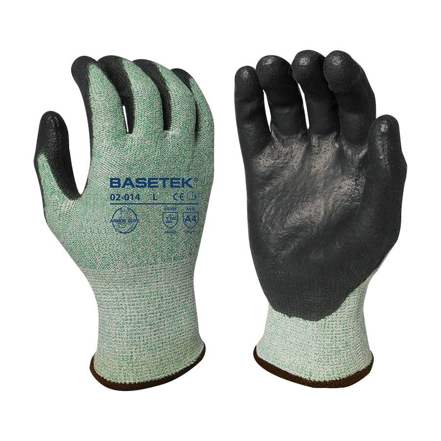 Armor Guys Basetek Poly Coated Palm A4 Cut Level Gloves from Columbia Safety