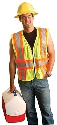 LUX-SC2TZ OccuNomix High Visibiliity Yellow Safety Vest LUX SC2TZ from Columbia Safety
