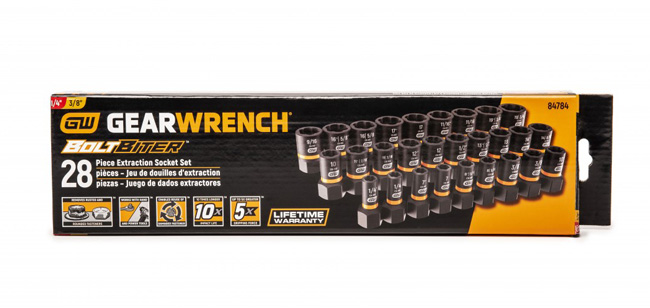 Gearwrench Bolt Biter Impact Extraction Socket Set | 84783 from Columbia Safety