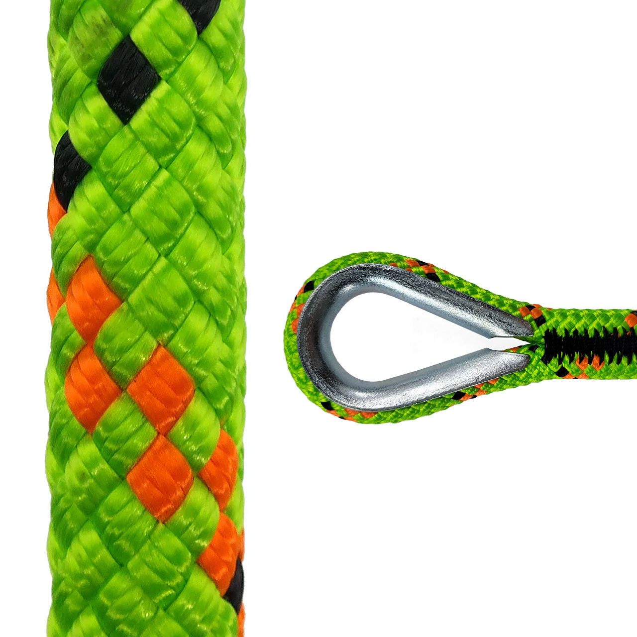 Pelican Static Master Pro 1/2 Kernmantle Rope with Two Sewn Thimble Eyes from Columbia Safety