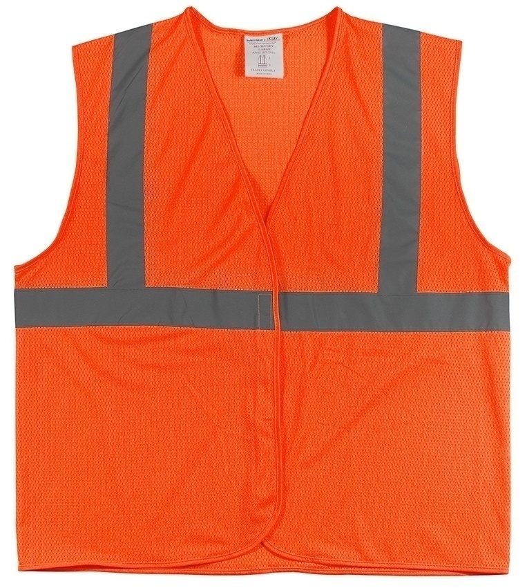 PIP ANSI Type R Class 2 Orange Mesh Vest