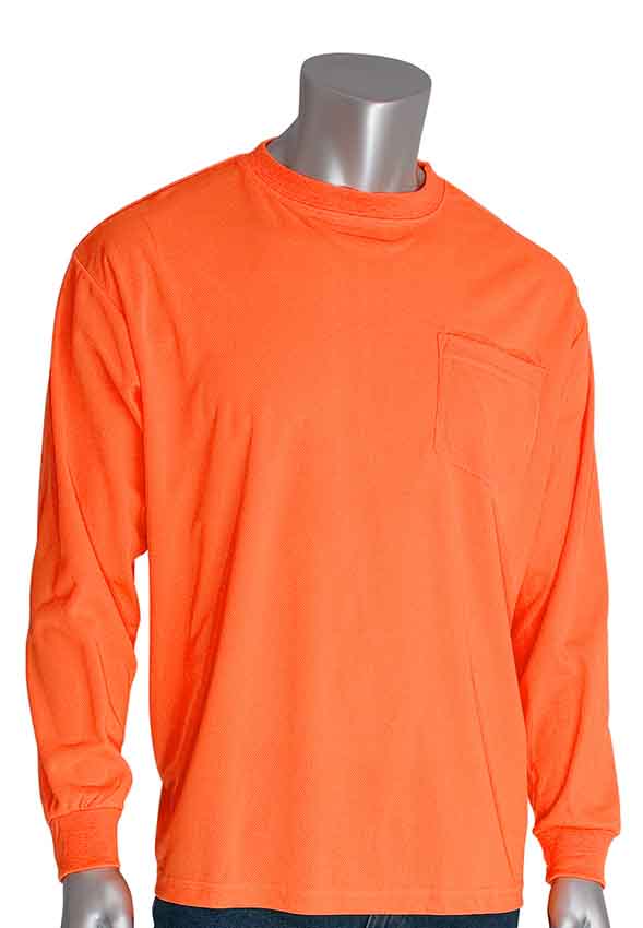 PIP Non-ANSI Orange Long Sleeve T-Shirt from Columbia Safety