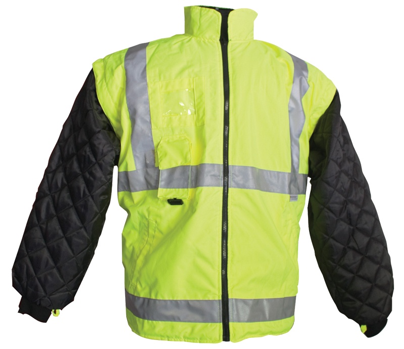 PIP All Conditions 7-In-1 Insulated Class 2 & 3 Hi-Visibility Yellow Coat