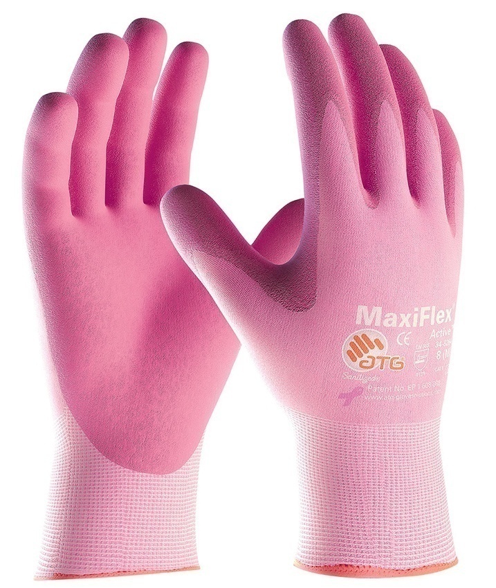 MaxiFlex Active 34-8264 Nylon Gloves with Nitrile Grip from Columbia Safety