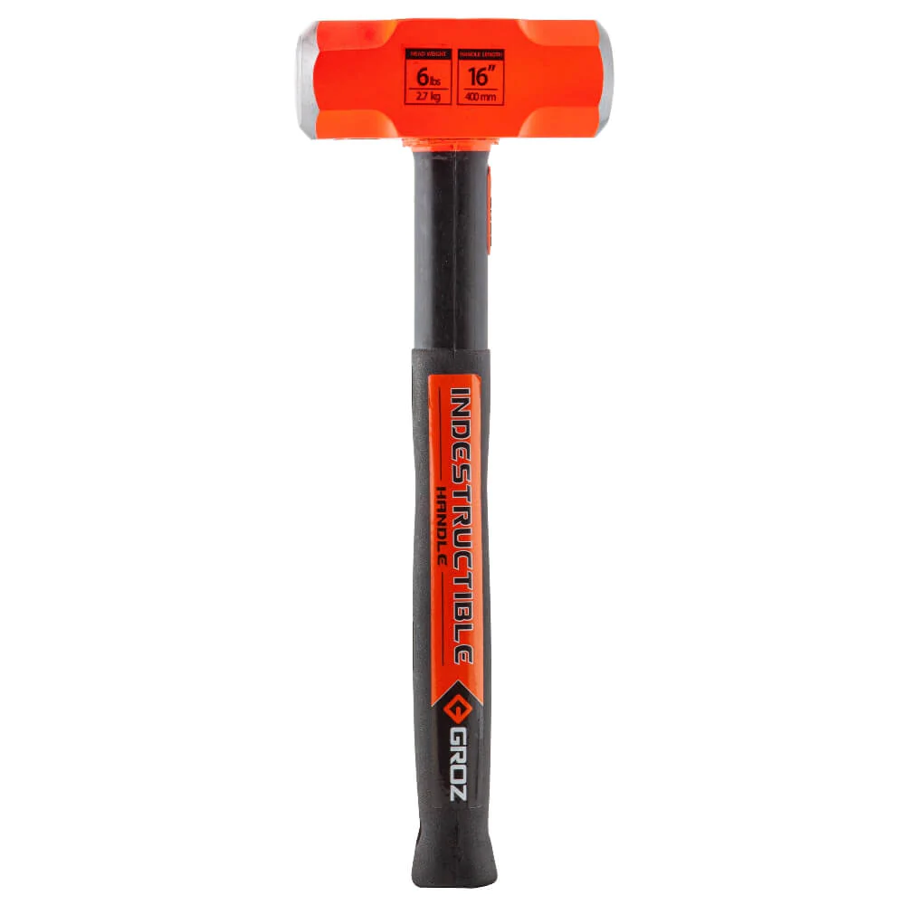 Groz 16 Inch 6 Pound Indestructible Handle Sledge Hammer from Columbia Safety