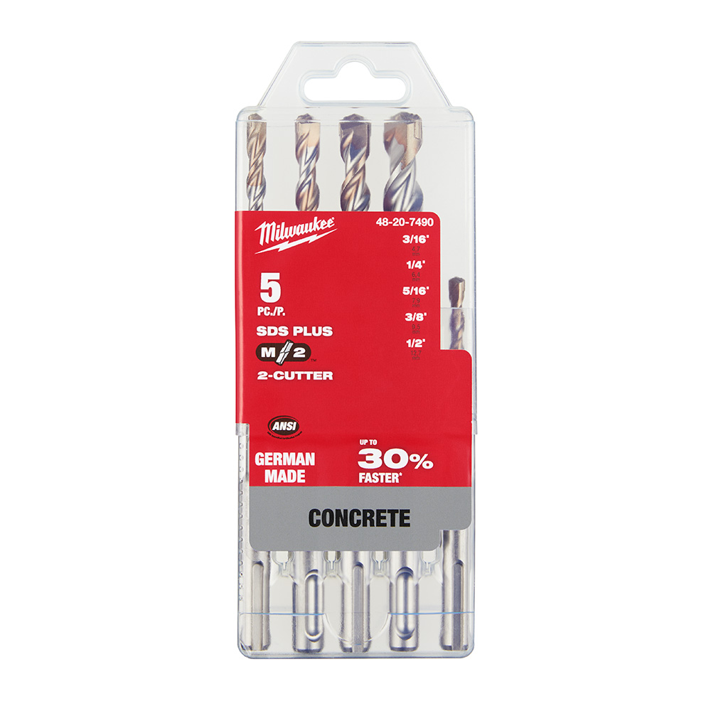 Milwaukee 5 Piece SDS-Plus Drill Bit Kit from Columbia Safety