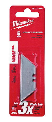 Milwaukee 5 Piece General Purpose Utility Blades from Columbia Safety