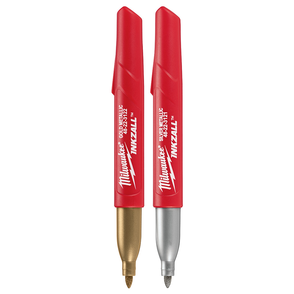 Milwaukee INKZALL Silver/Gold Fine Point Metallic Markers (2-Pack) from Columbia Safety