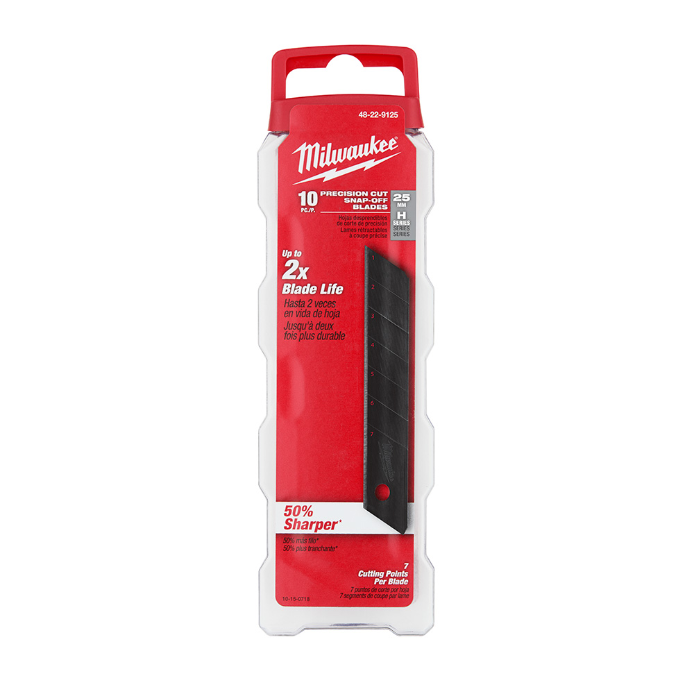 Milwaukee 25mm Precision Snap Blades (10 Pack) from Columbia Safety