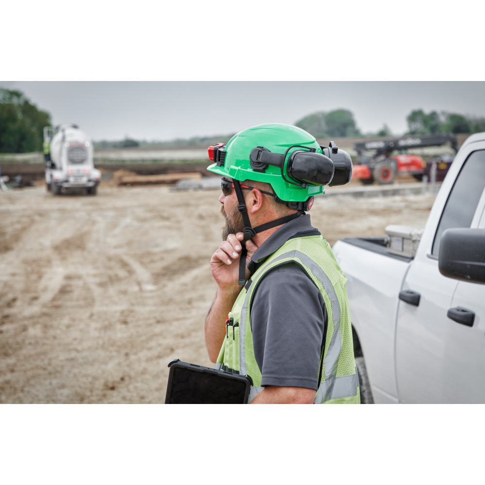 Milwaukee Type 2 Front Brim Safety Helmet with BOLT Accessory Clips from Columbia Safety