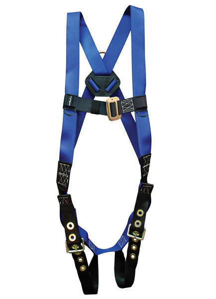 Elk River ConstructionPlus 1 D-Ring Harness with Tongue Buckle Leg Connectors from Columbia Safety