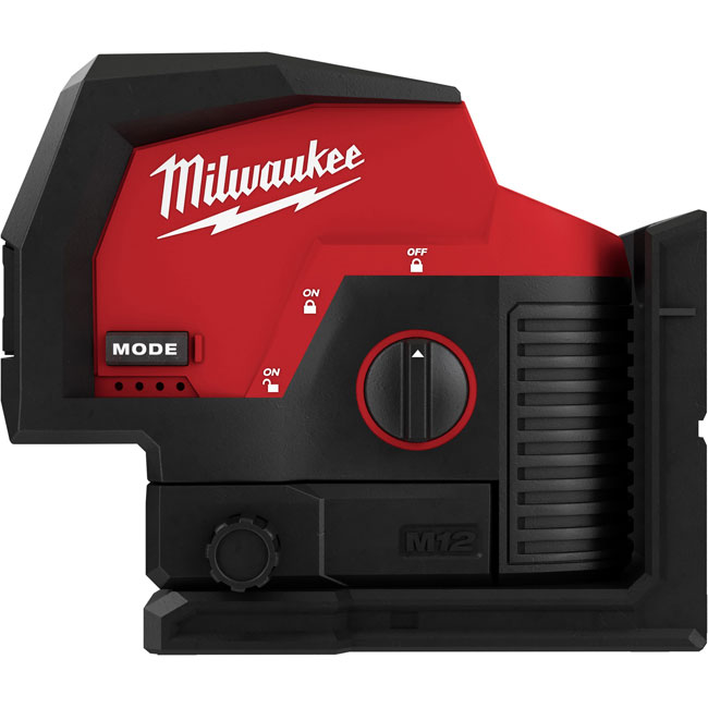 Milwaukee M12 Green Cross Line and Plumb Points Laser with Optional Kit from Columbia Safety