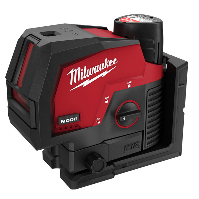 Milwaukee M12 Green Cross Line and Plumb Points Laser with Optional Kit from Columbia Safety