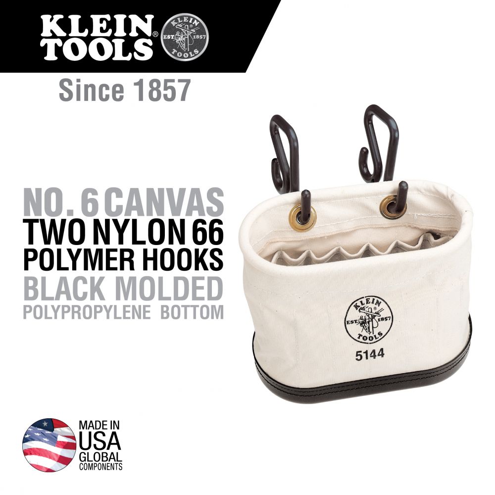 5144 Klein Aerial-Basket Oval Bucket with 15 Interior Pockets from Columbia Safety