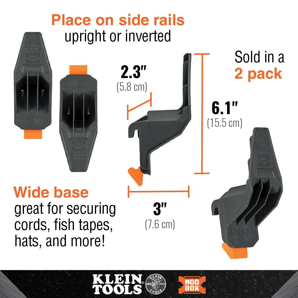 Klein Tools MODbox Multi-Hook Rail Attachment (2-Pack) from Columbia Safety