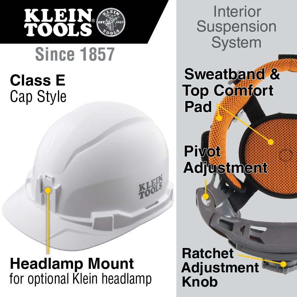 Klein Tools Cap Style Hard Hat from Columbia Safety