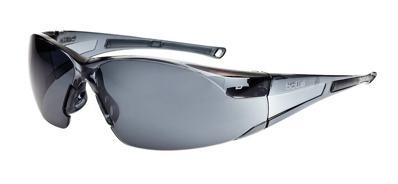 Bolle Rush Safety Glasses with Smoke Lens and Smoke Temple from Columbia Safety