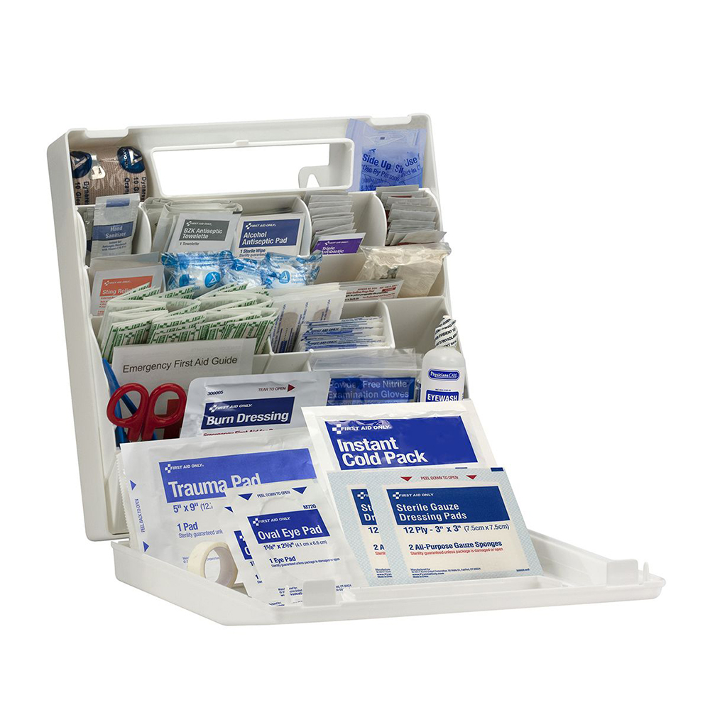 First Aid Only ANSI A 50 Person Plastic ANSI 2021 Compliant First Aid Kit With Dividers from Columbia Safety