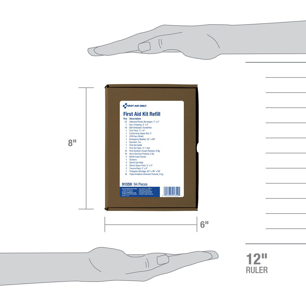 First Aid Only ANSI A 25 Person ANSI 2021 Compliant Refill Kit from Columbia Safety