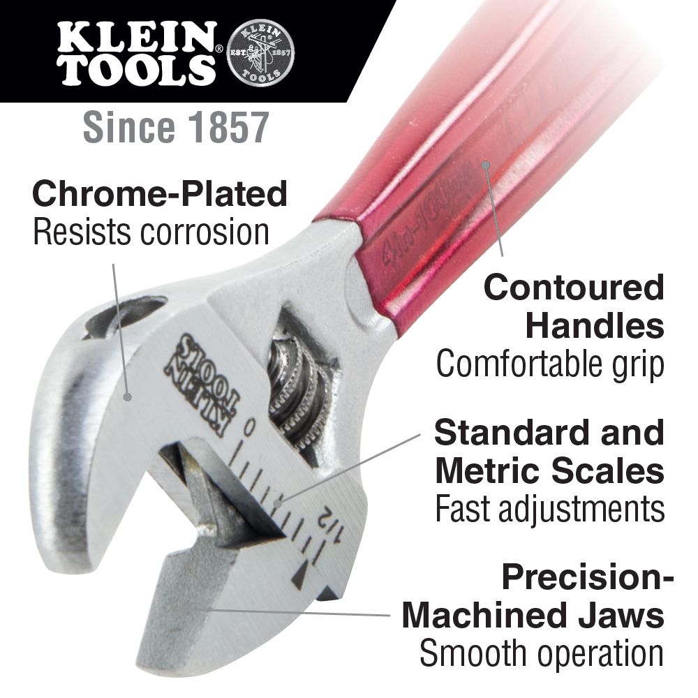 Klein Tools Adjustable 12 Inch Extra Capacity Wrench from Columbia Safety