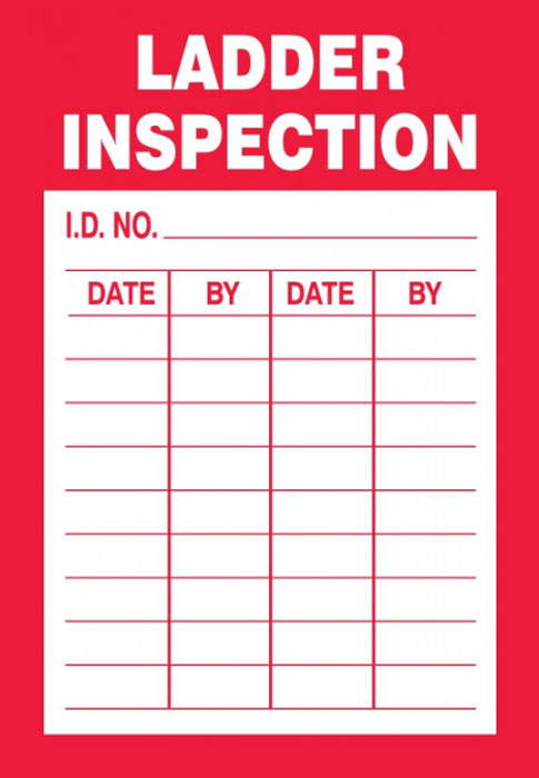 Adhesive Ladder Inspection Sticker [5 PK] from Columbia Safety