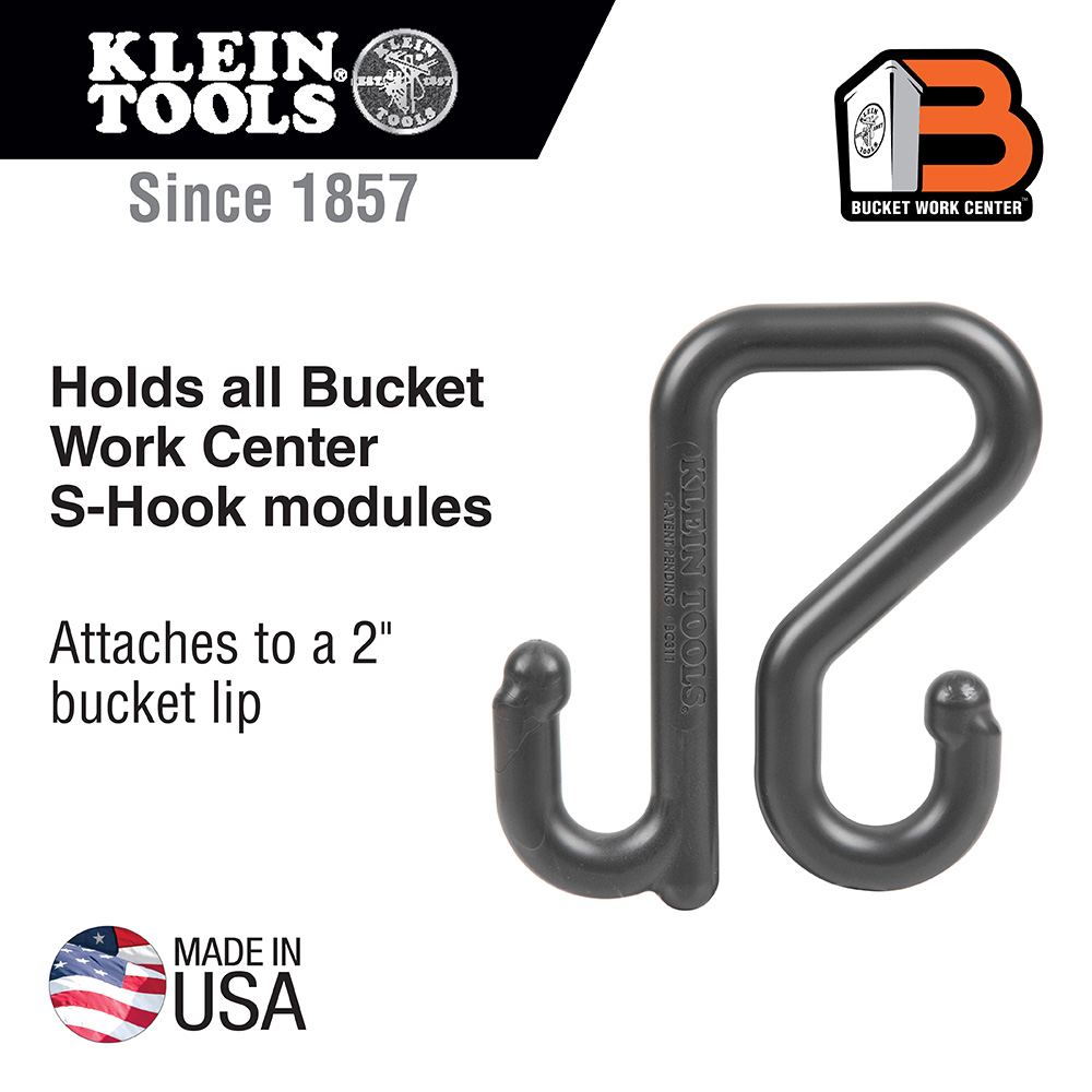 Klein Tools 2-Inch Utility Bucket S-Hook from Columbia Safety