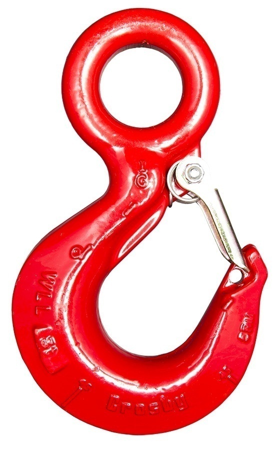 Crosby 3 Ton Eye Hoist Hook with Latch