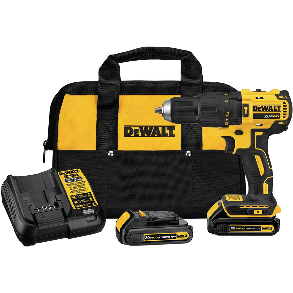 Dewalt 20V MAX Brushless Cordless 1/2 inch Compact Hammer Drill-Driver Kit from Columbia Safety