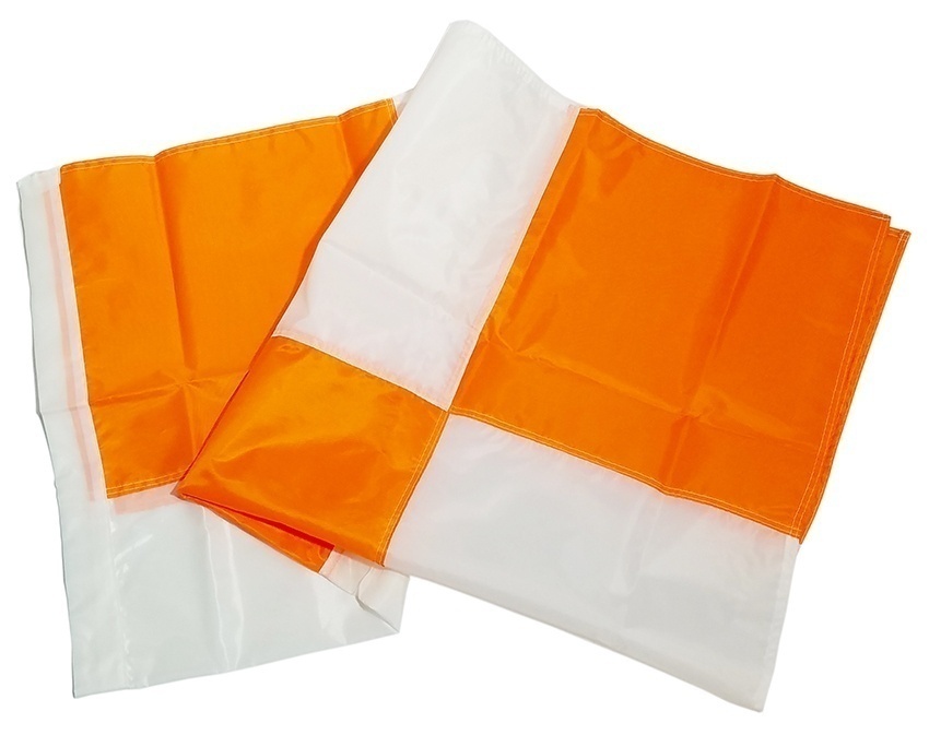 Dicke Safety 36 Inch White/Orange Airport Flag from Columbia Safety