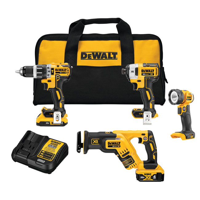 DeWALT 20V Max XR Brushless Cordless 4-Tool Combo Kit from Columbia Safety