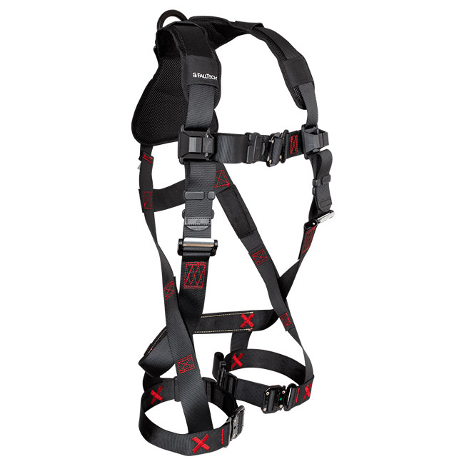 FallTech FT-Iron 1 D-Ring Harness with Shoulder Padding and Quick-Connect Legs from Columbia Safety