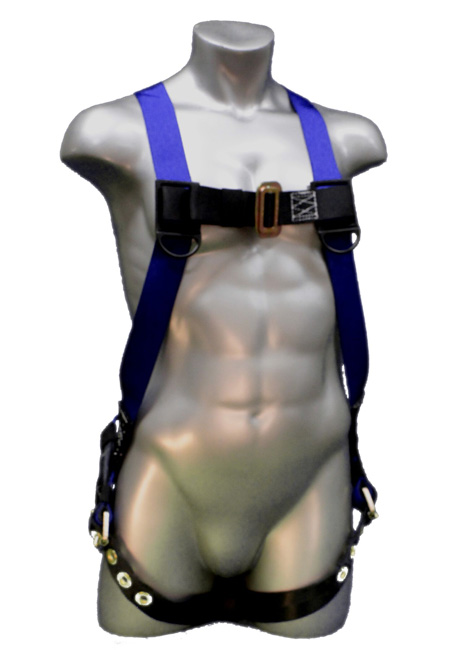 Elk River ConstructionPlus 1 D-Ring Harness with Tongue Buckle Leg Connectors from Columbia Safety