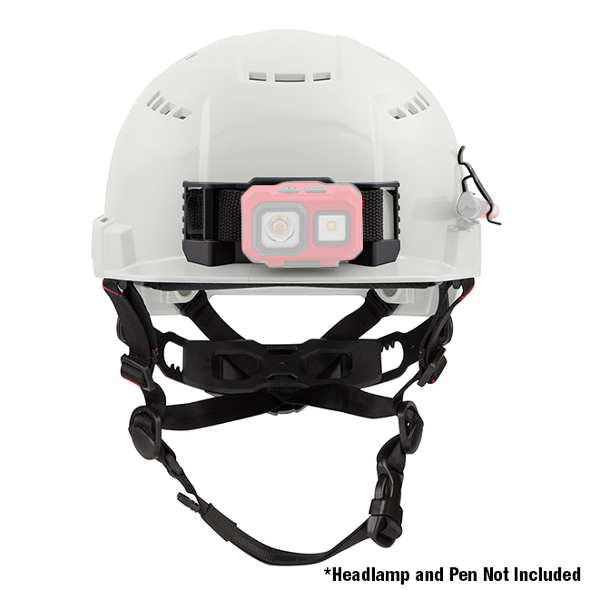 Milwaukee Type 2 Front Brim Vented Safety Helmet with BOLT Accessory Clips from Columbia Safety