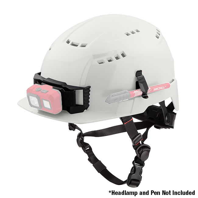 Milwaukee Type 2 Front Brim Vented Safety Helmet with BOLT Accessory Clips from Columbia Safety