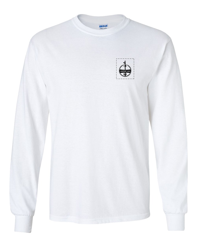 Custom Company Logo White Long Sleeve T-Shirt from Columbia Safety