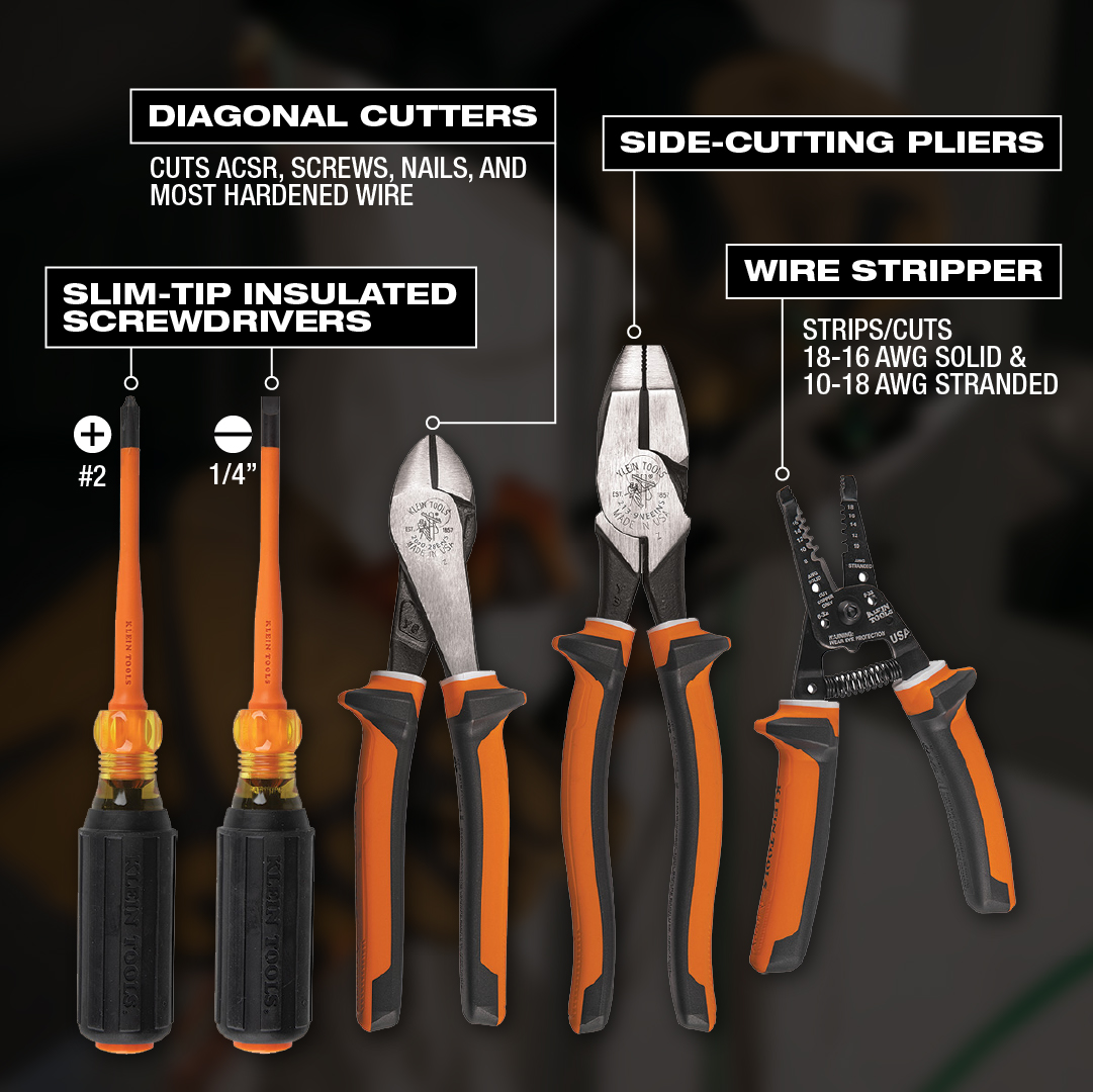 Klein Tools 1000V Insulated 5 Piece Tool Kit from Columbia Safety