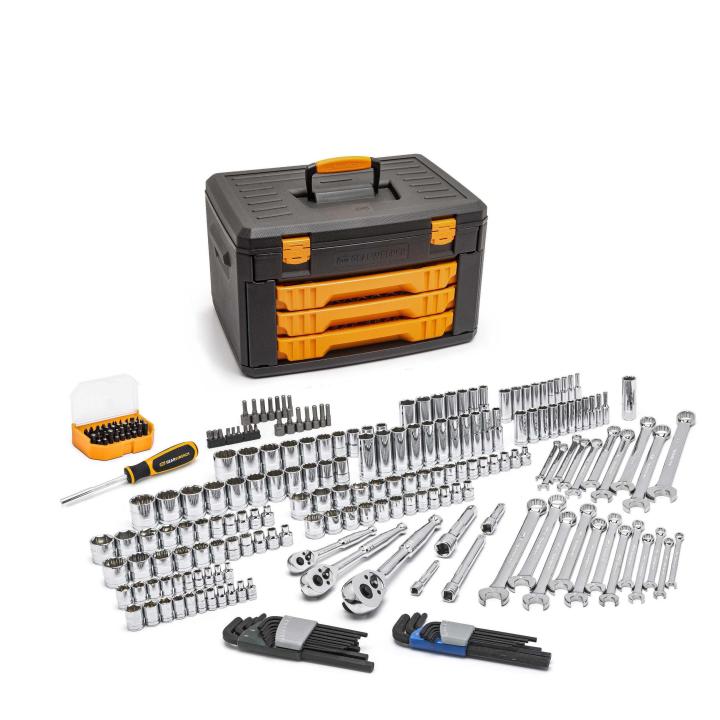 GearWrench 219 Piece Mechanics Tool Set with 3 Drawer Storage Box from Columbia Safety