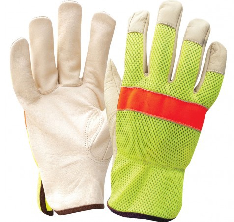 Ironwear Lime Mesh & Cow Grain Leather Driver Gloves from Columbia Safety
