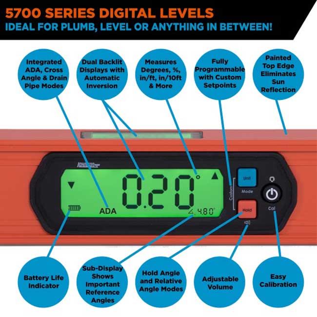 Johnson Level JLX 48 Inch Programmable Digital Level from Columbia Safety