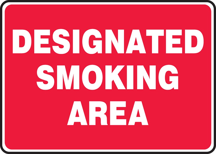 Accuform Designated Smoking Area Sign from Columbia Safety